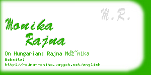 monika rajna business card